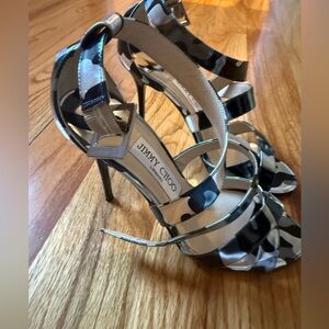 Black and silver gorgeous sandals for a night out.